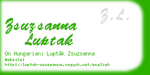 zsuzsanna luptak business card