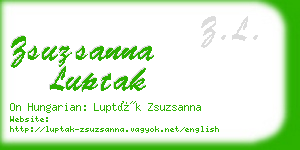 zsuzsanna luptak business card